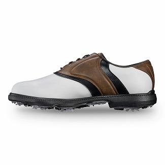 Men's Footjoy Originals Spikes Golf Shoes White/Brown NZ-91994